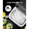 imageSilonn Ice Makers Countertop 9 Cubes Ready in 6 Mins 26lbs in 24Hrs SelfCleaning Ice Machine with Ice Scoop and Basket 2 Sizes of Bullet Ice for Home Kitchen Office Bar Party GreenBlacktransparent