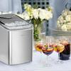 imageSilonn Ice Makers Countertop 9 Cubes Ready in 6 Mins 26lbs in 24Hrs SelfCleaning Ice Machine with Ice Scoop and Basket 2 Sizes of Bullet Ice for Home Kitchen Office Bar Party GreenStainless Steel