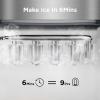 imageSilonn Ice Makers Countertop 9 Cubes Ready in 6 Mins 26lbs in 24Hrs SelfCleaning Ice Machine with Ice Scoop and Basket 2 Sizes of Bullet Ice for Home Kitchen Office Bar Party GreenStainless Steel