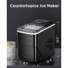 imageSilonn Ice Makers Countertop 9 Cubes Ready in 6 Mins 26lbs in 24Hrs SelfCleaning Ice Machine with Ice Scoop and Basket 2 Sizes of Bullet Ice for Home Kitchen Office Bar Party GreenBlacktransparent