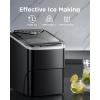 imageSilonn Ice Makers Countertop 9 Cubes Ready in 6 Mins 26lbs in 24Hrs SelfCleaning Ice Machine with Ice Scoop and Basket 2 Sizes of Bullet Ice for Home Kitchen Office Bar Party GreenBlacktransparent