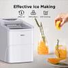 imageSilonn Ice Makers Countertop 9 Cubes Ready in 6 Mins 26lbs in 24Hrs SelfCleaning Ice Machine with Ice Scoop and Basket 2 Sizes of Bullet Ice for Home Kitchen Office Bar Party GreenWhite