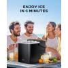 imageSilonn Ice Makers Countertop 9 Cubes Ready in 6 Mins 26lbs in 24Hrs SelfCleaning Ice Machine with Ice Scoop and Basket 2 Sizes of Bullet Ice for Home Kitchen Office Bar Party GreenUpgrade Black