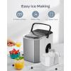 imageSilonn Stainless Steel Ice Maker Countertop Stainless Steel Portable Ice Machine with Carry Handle SelfCleaning Ice Makers with Basket and Scoop 9 Cubes in 6 Mins 26 lbs per Day