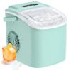 imageSilonn Countertop Ice Maker 9 Cubes Ready in 6 Mins 26lbs in 24Hrs SelfCleaning Ice Machine with Ice Scoop and Basket 2 Sizes of Bullet Ice for Home Kitchen Office Bar Party GreenGreenIM09