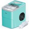 imageSilonn Ice Makers Countertop 9 Cubes Ready in 6 Mins 26lbs in 24Hrs SelfCleaning Ice Machine with Ice Scoop and Basket 2 Sizes of Bullet Ice for Home Kitchen Office Bar Party GreenGreen