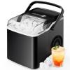 imageSilonn Ice Makers Countertop 9 Cubes Ready in 6 Mins 26lbs in 24Hrs SelfCleaning Ice Machine with Ice Scoop and Basket 2 Sizes of Bullet Ice for Home Kitchen Office Bar Party GreenDark Black