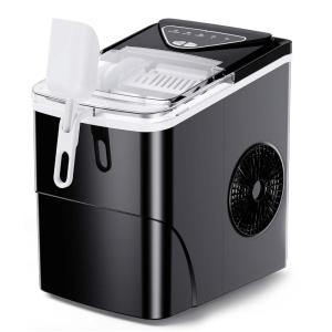 imageSilonn Ice Makers Countertop 9 Cubes Ready in 6 Mins 26lbs in 24Hrs SelfCleaning Ice Machine with Ice Scoop and Basket 2 Sizes of Bullet Ice for Home Kitchen Office Bar Party GreenBlack01