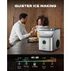 imageSilonn Nugget Ice Maker Countertop Ice Basket with Handle Quiet Operation ampamp Self Cleaning Ice Machine Chewable Ice 33 lbs24H Portable Pellet Ice Maker with Scoop for Home Kitchen and Office