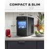 imageSilonn Ice Maker Countertop Stainless Steel Portable Ice Machine with Carry Handle SelfCleaning Ice Makers with Basket and Scoop 9 Cubes in 6 Mins 26 lbs per DayBlack20lbs