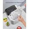 imageSilonn Ice Maker Countertop Stainless Steel Portable Ice Machine with Carry Handle SelfCleaning Ice Makers with Basket and Scoop 9 Cubes in 6 Mins 26 lbs per DaySilvery