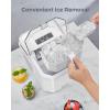 imageSilonn Ice Maker Countertop Stainless Steel Portable Ice Machine with Carry Handle SelfCleaning Ice Makers with Basket and Scoop 9 Cubes in 6 Mins 26 lbs per DayMoonlight White
