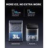 imageSilonn Nugget Ice Maker Countertop with APP ampamp Voice Control Self Cleaning Ice Machine with 3L Large Water Tank 40 lbs24H Soft Chewable Ice Portable Pebble Ice Maker for Home Kitchen and PartySilvery Gray