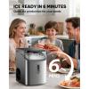 imageSilonn Nugget Ice Makers CountertopTimer Pebble Ice Maker with Soft Chewable Ice 44lbs per Day Ice Machine with SelfCleaningOneClick Operation Stainless SteelStainless Steel Silver