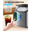 imageSilonn Nugget Ice Makers CountertopTimer Pebble Ice Maker with Soft Chewable Ice 44lbs per Day Ice Machine with SelfCleaningOneClick Operation Stainless SteelStainless Steel Silver