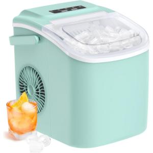 imageSilonn Nugget Ice Maker Countertop Crushed Ice Maker ampamp Pebble Ice Machine Produces 44lbs24h with Front PullOut Water Tank ampamp Removable Basket for HomeKitchen Stainless SteelGreenIM09