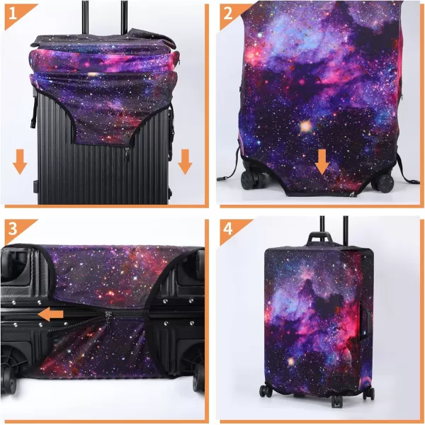 KYKU African American Luggage Cover Spandex Suitcase Protector Fits 19-21 Inch