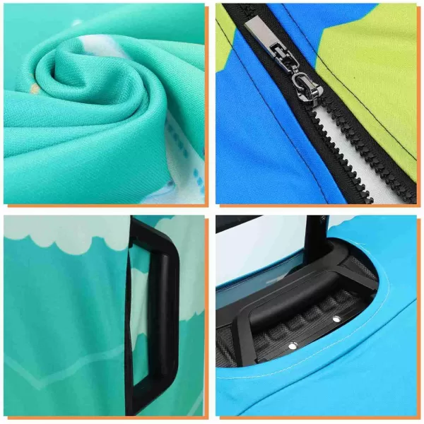 KYKU African American Luggage Cover Spandex Suitcase Protector Fits 19-21 Inch