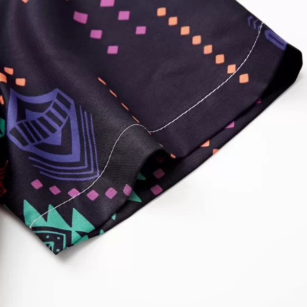 KYKU African Shirts for Men Dashiki 70s Outfits Print Button Down Shirt Men Short Sleeve Clothing