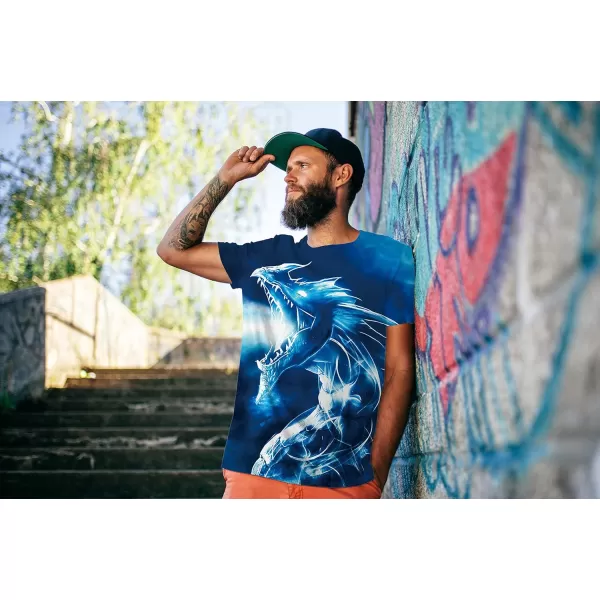 KYKU Cute Dragon Tshirt Men Fantasy Apparel Animal Graphic T Shirts Gifts Tee