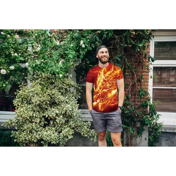 KYKU Cute Dragon Tshirt Men Fantasy Apparel Animal Graphic T Shirts Gifts Tee