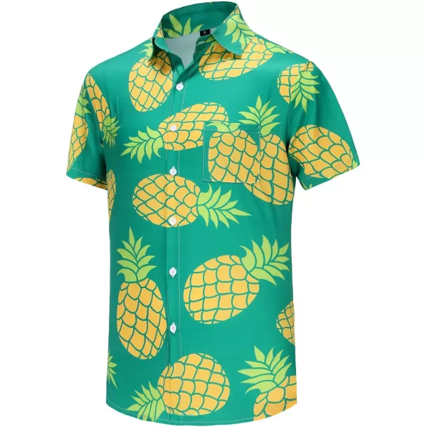 KYKU Funky Hawaiian Shirt for Men Palm Beach Shirts Tropical Vacation Shirts