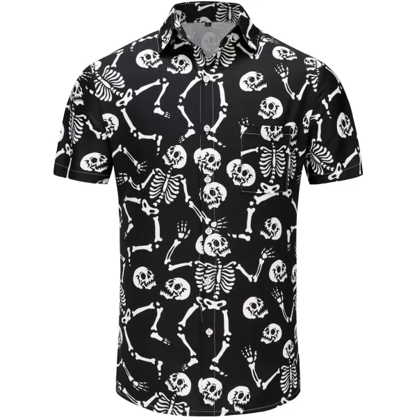 KYKU Funky Hawaiian Shirt for Men Palm Beach Shirts Tropical Vacation Shirts