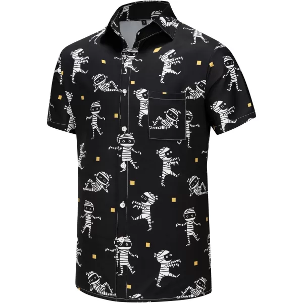 KYKU Funky Hawaiian Shirt for Men Palm Beach Shirts Tropical Vacation Shirts