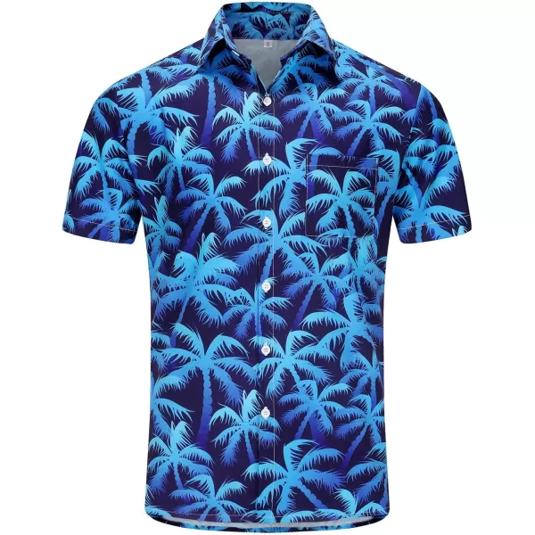 KYKU Funky Hawaiian Shirt for Men Palm Beach Shirts Tropical Vacation Shirts