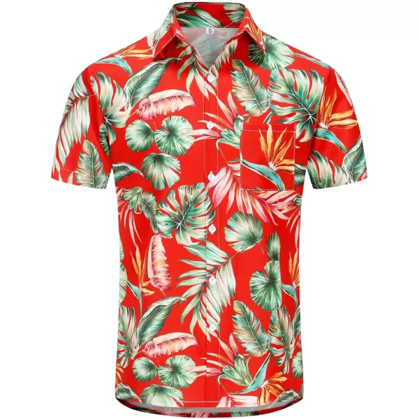 KYKU Funky Hawaiian Shirt for Men Palm Beach Shirts Tropical Vacation Shirts