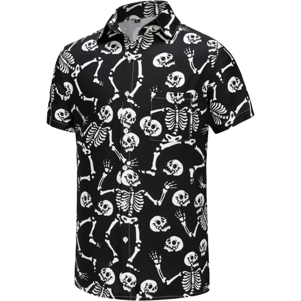 KYKU Funky Hawaiian Shirt for Men Palm Beach Shirts Tropical Vacation Shirts