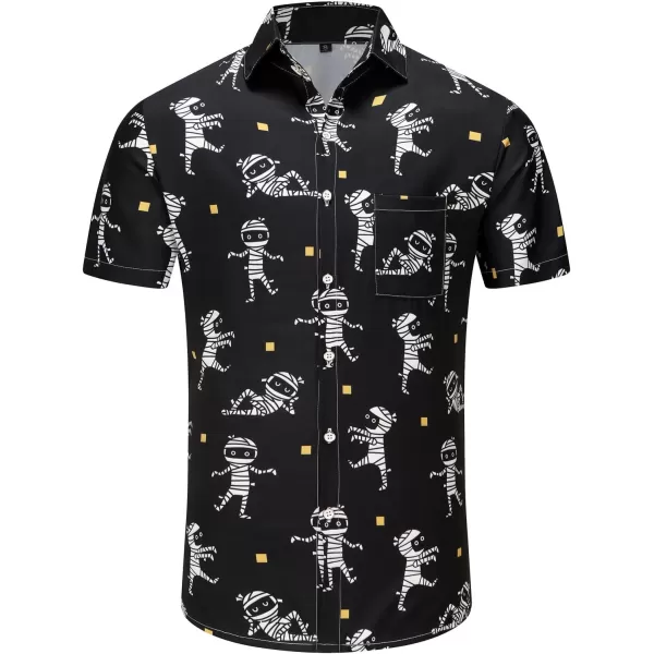 KYKU Funky Hawaiian Shirt for Men Palm Beach Shirts Tropical Vacation Shirts