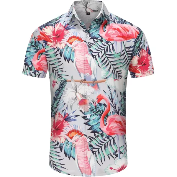 KYKU Funky Hawaiian Shirt for Men Palm Beach Shirts Tropical Vacation Shirts