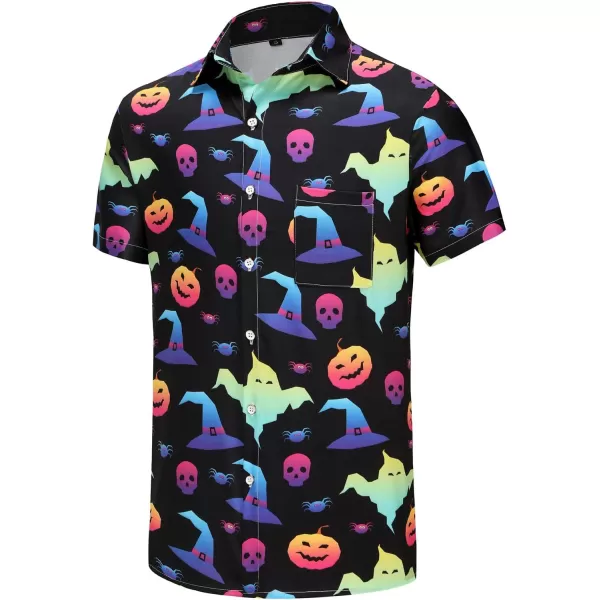 KYKU Funky Hawaiian Shirt for Men Palm Beach Shirts Tropical Vacation Shirts