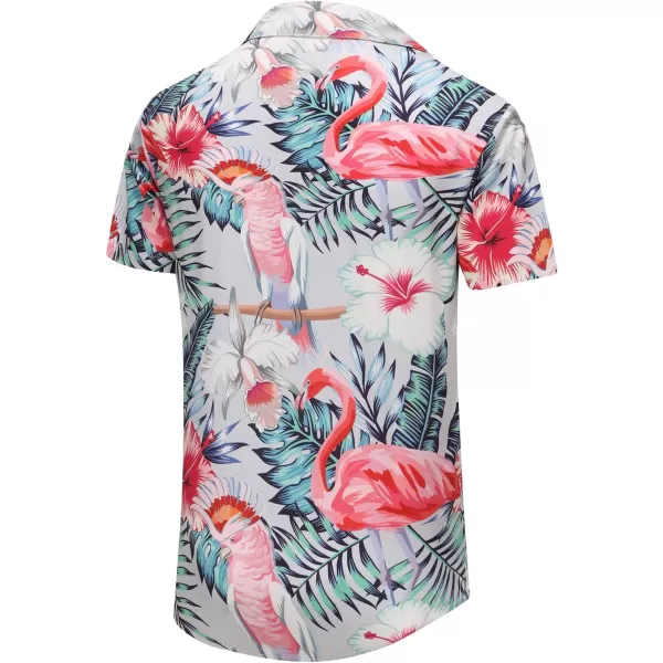 KYKU Funky Hawaiian Shirt for Men Palm Beach Shirts Tropical Vacation Shirts
