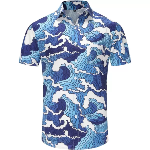 KYKU Funky Hawaiian Shirt for Men Palm Beach Shirts Tropical Vacation Shirts