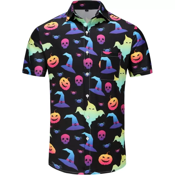 KYKU Funky Hawaiian Shirt for Men Palm Beach Shirts Tropical Vacation Shirts