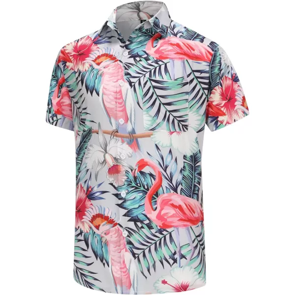 KYKU Funky Hawaiian Shirt for Men Palm Beach Shirts Tropical Vacation Shirts