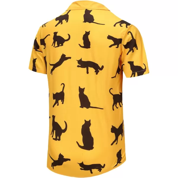 KYKU Funky Hawaiian Shirt for Men Palm Beach Shirts Tropical Vacation Shirts