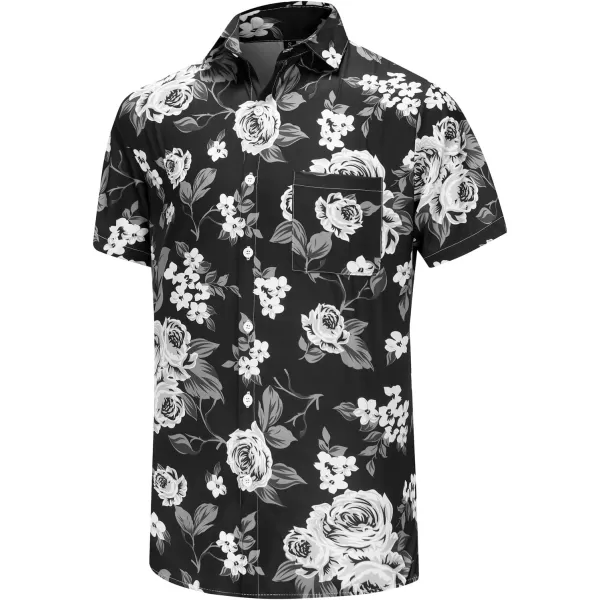 KYKU Funky Hawaiian Shirt for Men Palm Beach Shirts Tropical Vacation Shirts