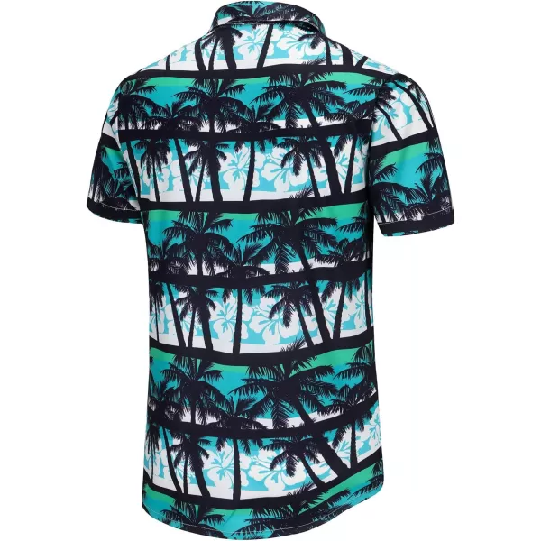 KYKU Funky Hawaiian Shirt for Men Palm Beach Shirts Tropical Vacation Shirts