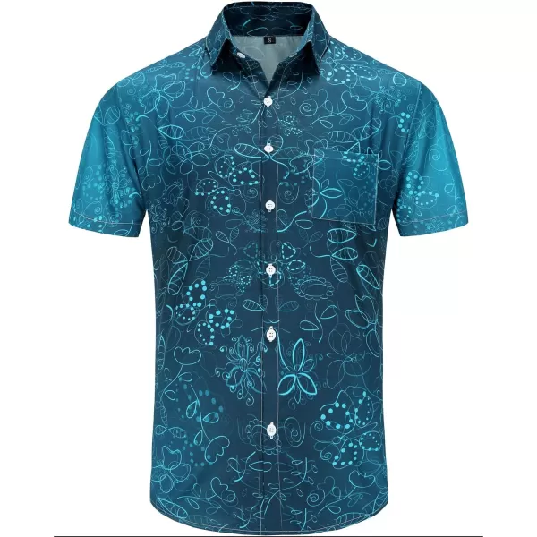 KYKU Funky Hawaiian Shirt for Men Palm Beach Shirts Tropical Vacation Shirts