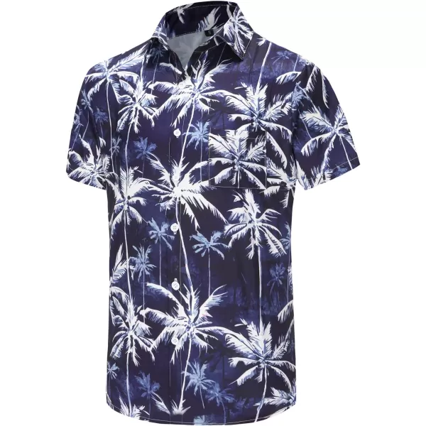KYKU Funky Hawaiian Shirt for Men Palm Beach Shirts Tropical Vacation Shirts