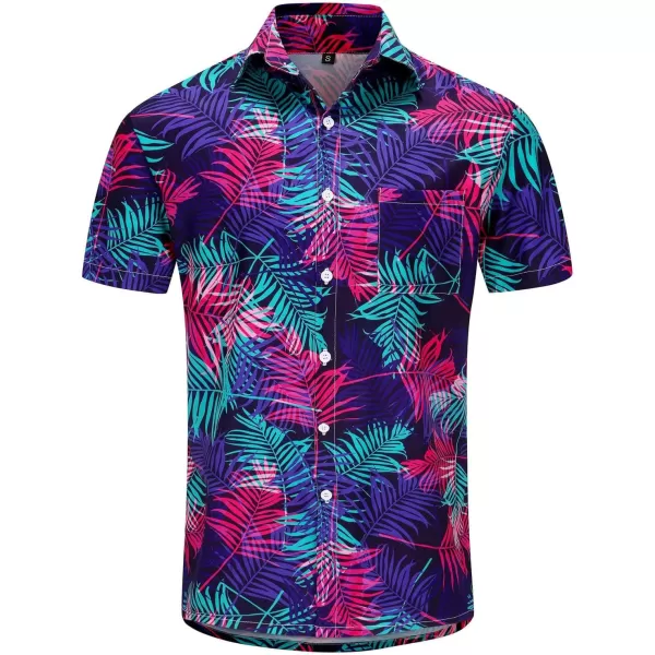 KYKU Funky Hawaiian Shirt for Men Palm Beach Shirts Tropical Vacation Shirts