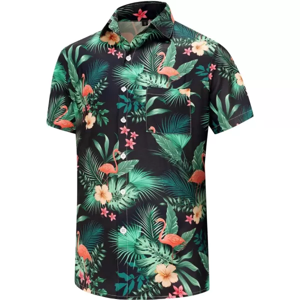 KYKU Funky Hawaiian Shirt for Men Palm Beach Shirts Tropical Vacation Shirts