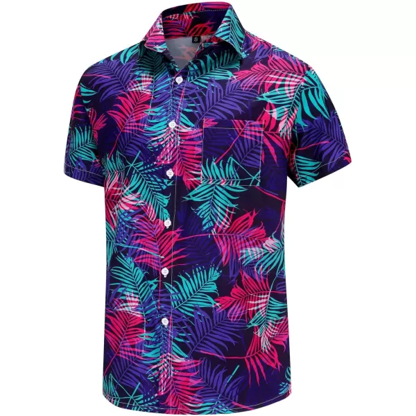 KYKU Funky Hawaiian Shirt for Men Palm Beach Shirts Tropical Vacation Shirts