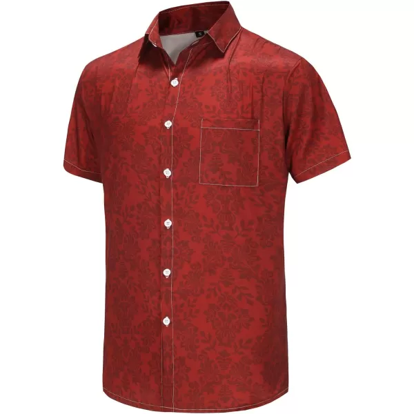 KYKU Funky Hawaiian Shirt for Men Palm Beach Shirts Tropical Vacation Shirts