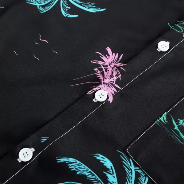 KYKU Funky Hawaiian Shirt for Men Palm Beach Shirts Tropical Vacation Shirts