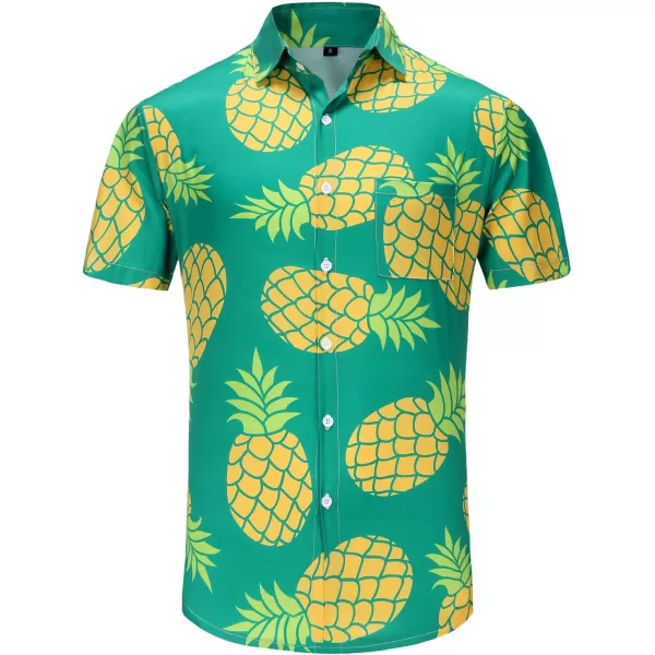 KYKU Funky Hawaiian Shirt for Men Palm Beach Shirts Tropical Vacation Shirts