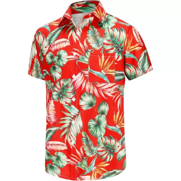 KYKU Funky Hawaiian Shirt for Men Palm Beach Shirts Tropical Vacation Shirts